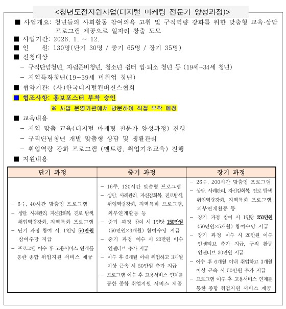 2026 청년도전지원사업(디지털 마케팅 전문가 양성과정) 안내 1번째 파일