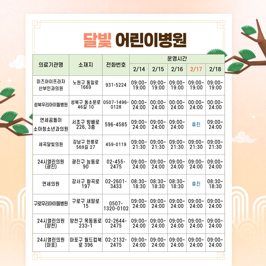 2026년 설 연휴 영등포구보건소 의료대책 안내 6번째 파일