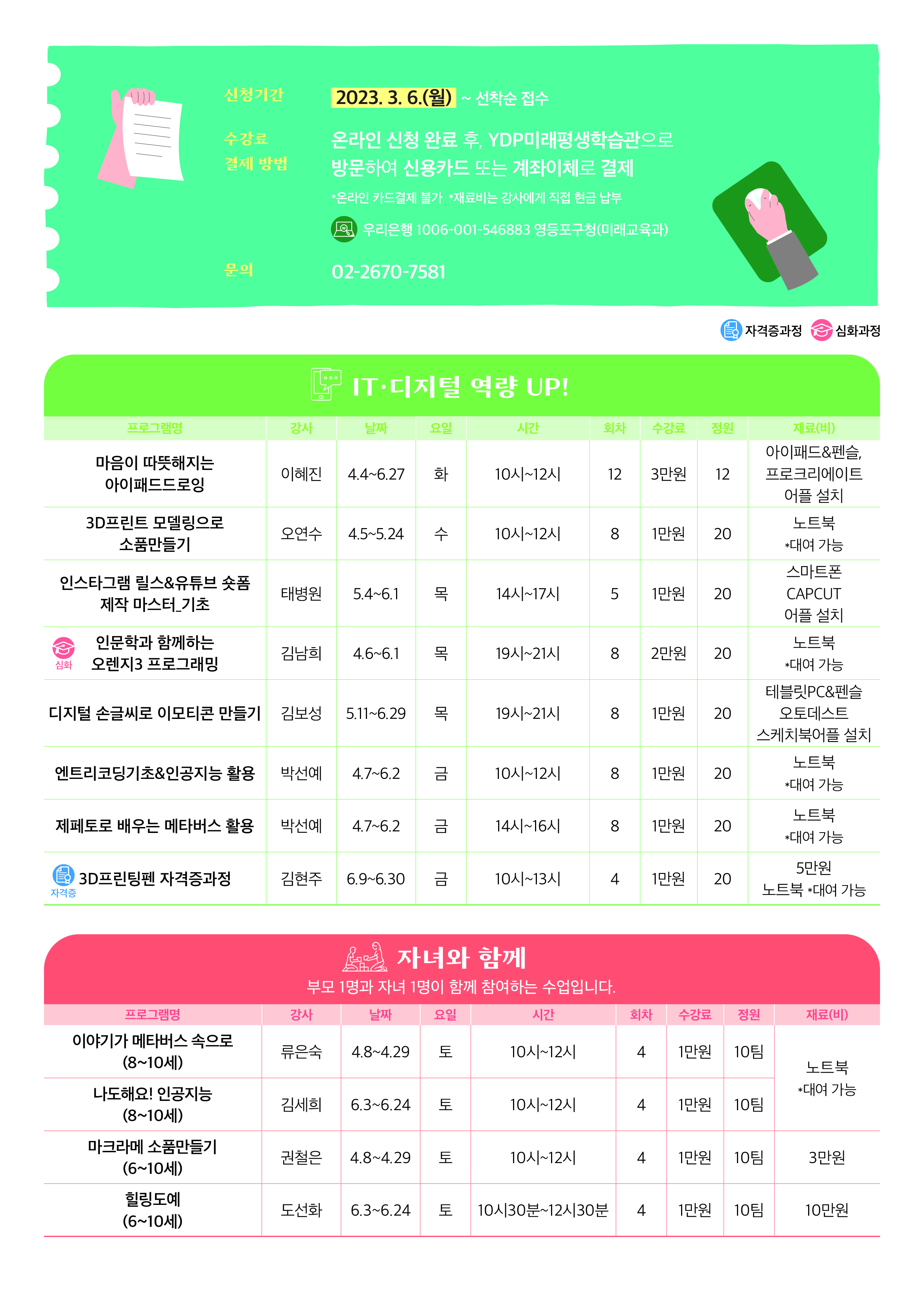 23년 2분기 YDP미래평생학습관 프로그램 수강생 모집 2번째 파일