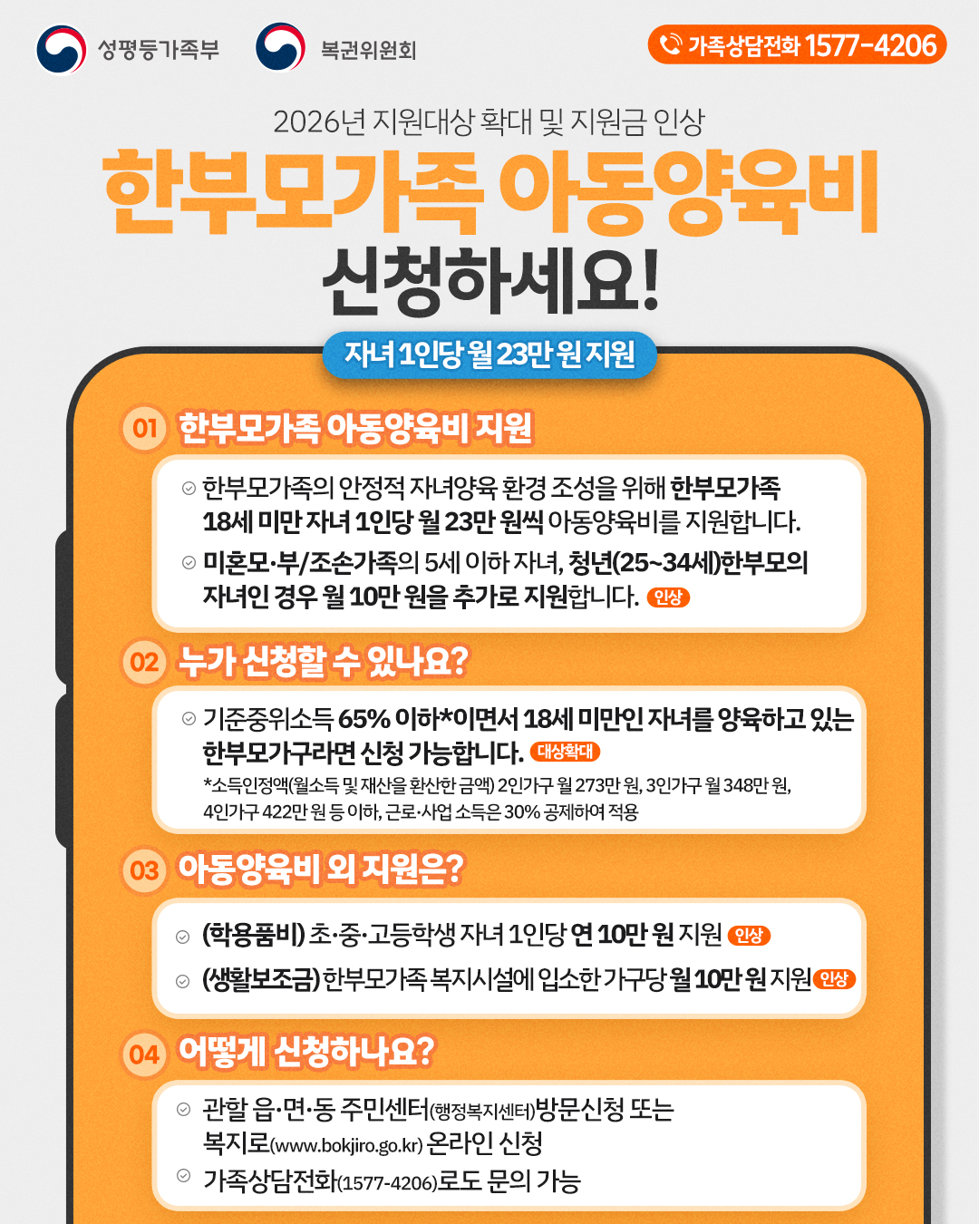 [2026년 한부모가족 아동양육비] 지원 안내 1번째 파일