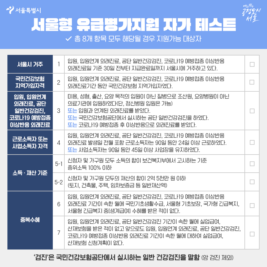 서울형 유급병가지원 