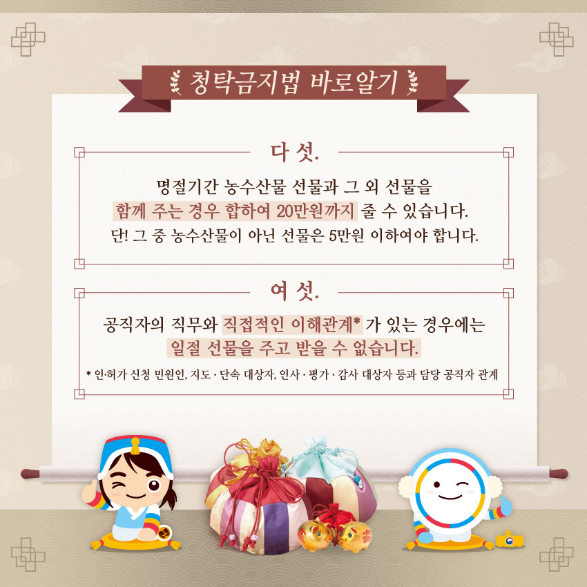 설 명절 청탁금지법 