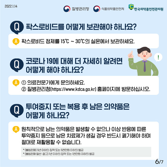 코로나19 먹는 치료제 안전하게 사용하기 