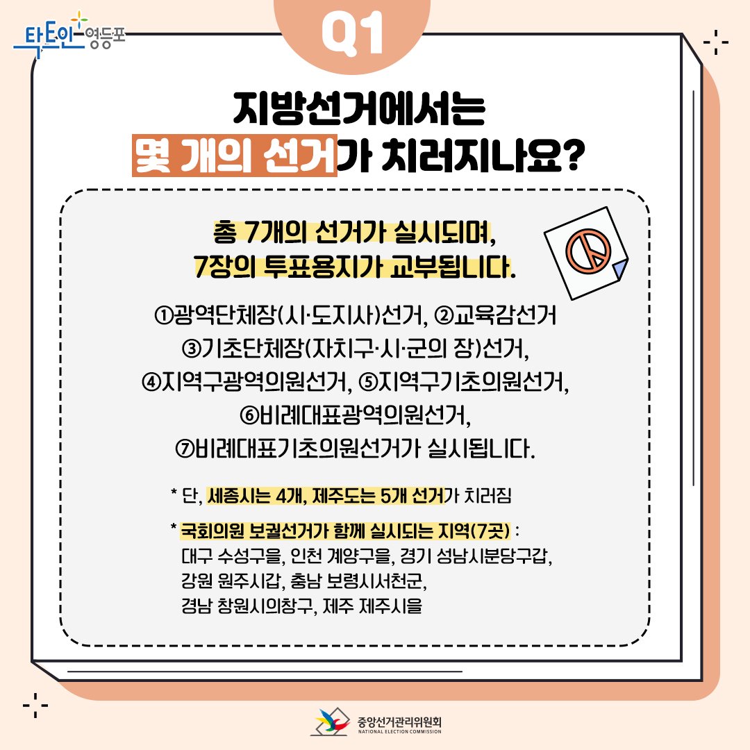 한 눈으로 보는 ＇제8회 전국동시지방선거＇ 