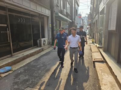당산1동 6월 동장 지구대장 합동 순찰 의 이미지