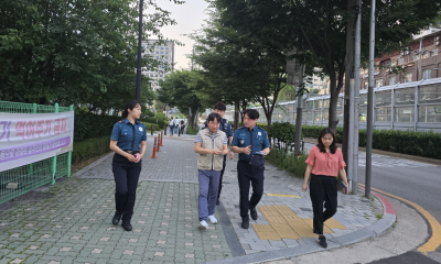 6월 동장, 지구대장 합동 순찰 의 이미지