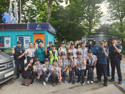 지구대,  자율방범대 합동 순찰(7.22.) 의 이미지