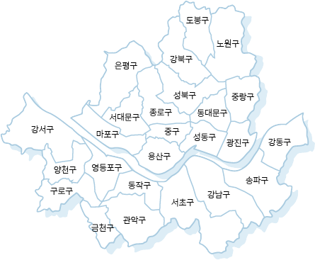location map of Yeongdeungpo-gu, seoul