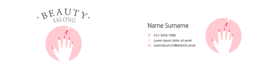 뷰티,미용  명함 2번 시안